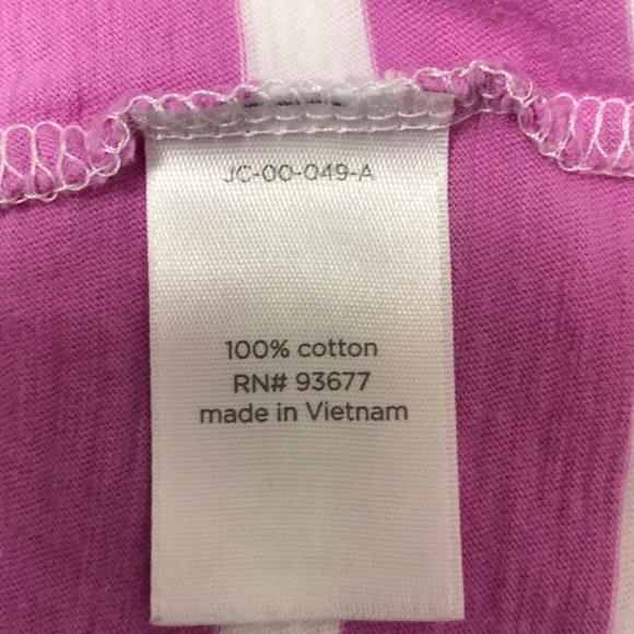 JCP White/purple/coral striped scoop neck tee - Picture 5 of 6